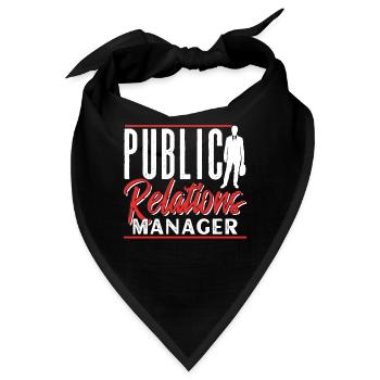 Manager Für Öffentlichkeitsarbeit PR Job Beruf - Bandana - Schwarz - Vorne