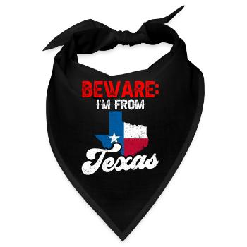 Achtung: Ich Komme Aus Texas Texaner Texanisch - Bandana - Schwarz - Vorne