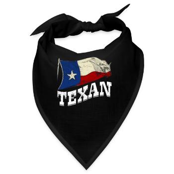 Texaner Sprüche Texanisch Texas Stolz - Bandana - Schwarz - Vorne