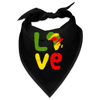 Afrika Liebe Afrika Love Afrika - Bandana - Schwarz - Vorne