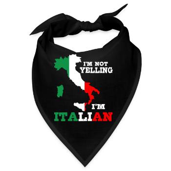 Ich Schreie Nicht, Dass Ich Italienisches - Bandana - Schwarz - Vorne
