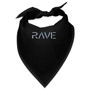 Techno Rave Festival Electro Musik Raver - Bandana - Schwarz - Vorne