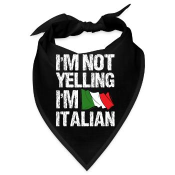 Ich Schreie Nicht, Dass Ich Italienisches - Bandana - Schwarz - Vorne