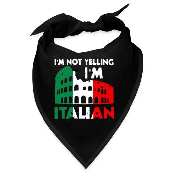 Ich Schreie Nicht, Dass Ich Italienisches - Bandana - Schwarz - Vorne