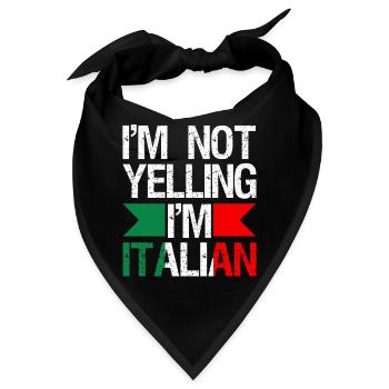 Ich Schreie Nicht, Dass Ich Italienisches - Bandana - Schwarz - Vorne