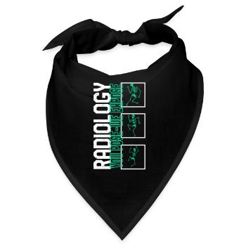 Radiologie-Shirt, du posierst Wir enthüllen Skelett - Bandana - Schwarz - Vorne