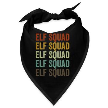 Elf Squad Elf Lovers Weihnachten Passende Elfen - Bandana - Schwarz - Vorne