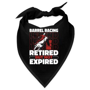 Fassrennen Westernreiten Barrel Racing - Bandana - Schwarz - Vorne