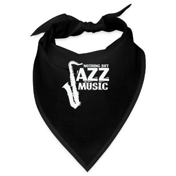 Nothing but Jazz Music Musik Saxophon - Bandana - Schwarz - Vorne