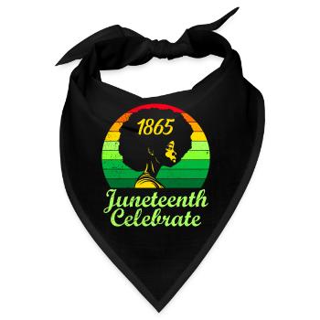 Afro Haare Afro Amerikanisch Afrikanische Frau - Bandana - Schwarz - Vorne