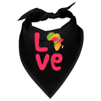 Afrika Liebe Afrika Love Afrika - Bandana - Schwarz - Vorne