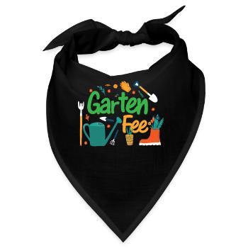 Gartenfee Garten Fee Gärtnerin Hobbygärtnerin - Bandana - Schwarz - Vorne