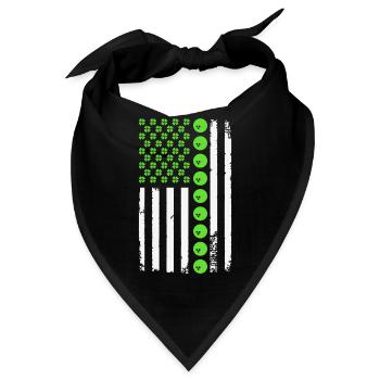Bowling Athletic Sports Amerikanische Flagge St. - Bandana - Schwarz - Vorne