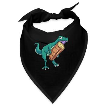 Knoblauch Knoblauchbrot Geschenk - Bandana - Schwarz - Vorne