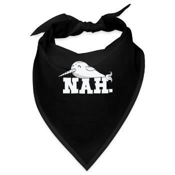 Zögernder Narwal Liebhaber Wassertiere Narwal - Bandana - Schwarz - Vorne