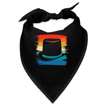 Retro Vintage Classic Magician Zaubertrick - Bandana - Schwarz - Vorne