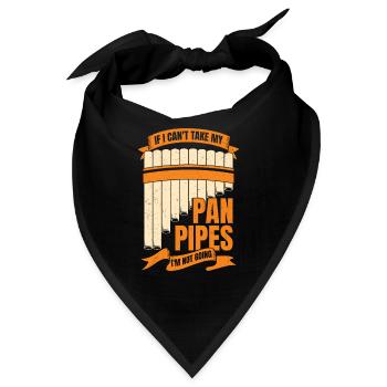 Lustige Pane Pipes Flöte Spieler Geschenk - Bandana - Schwarz - Vorne