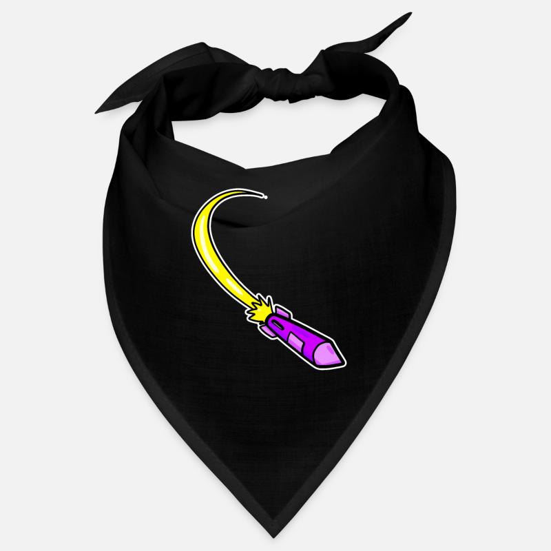 Rakete Lila - Bandana - Schwarz