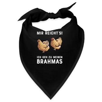 Brahma Hühner I Chicken Geflügel Motiv für - Bandana - Schwarz - Vorne