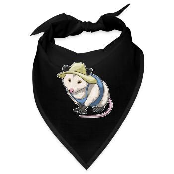Beutelratte Landwirt Bauernhof - Bandana - Schwarz - Vorne