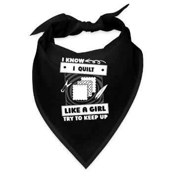 Quilting Mädchen - Bandana - Schwarz - Vorne