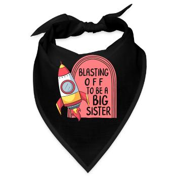 Schwangerschaftshemd, Sprengen, um eine große Schwester zu sein - Bandana - Schwarz - Vorne