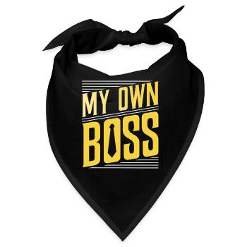 Mein Eigener Chef Freelancer Selbstständig - Bandana - Schwarz - Vorne