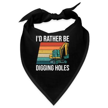 Bagger Baggerfahrer Baggern - Bandana - Schwarz - Vorne