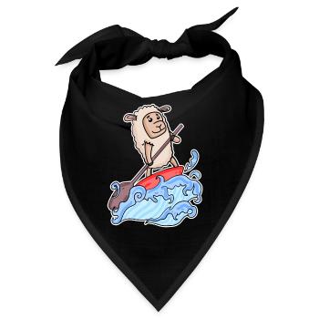 Stand Up Paddling Schaf - Bandana - Schwarz - Vorne