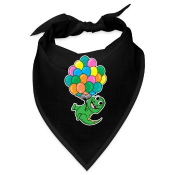 Dino Kinder Motiv Luftballon Luftballons - Bandana - Schwarz - Vorne