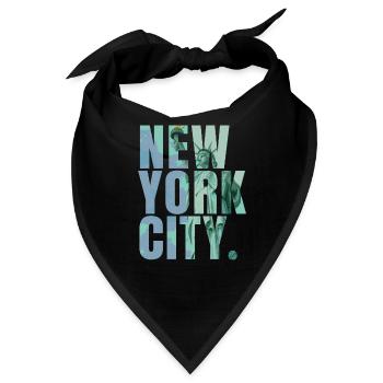 New York City Freiheitsstatue USA Souvenir - Bandana - Schwarz - Vorne