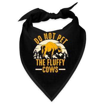 Streicheln Sie nicht die flauschigen Kühe - Bandana - Schwarz - Vorne