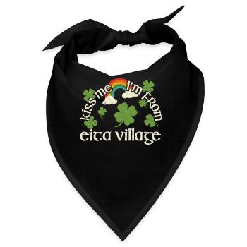 Küss mich - St. Patricks Day Eita Village - Bandana - Schwarz - Vorne