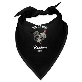 Brahma Hühner I Chicken Geflügel Motiv für - Bandana - Schwarz - Vorne