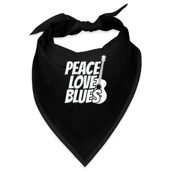 Peace love Blues Musik Trompete - Bandana - Schwarz - Vorne