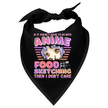Spaß japanische Anime Skizzieren Essen Illustratoren Kunst - Bandana - Schwarz - Vorne