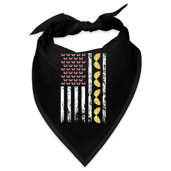 Amerikanischer Karneval Maskerade Mardi Gras - Bandana - Schwarz - Vorne