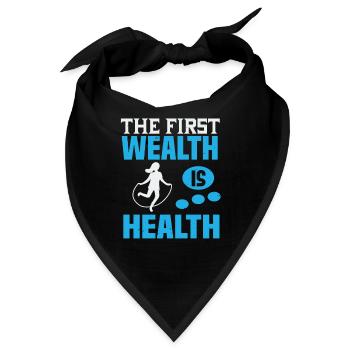 DER ERSTE REICHTUM IST DIE GESUNDHEIT - Bandana - Schwarz - Vorne