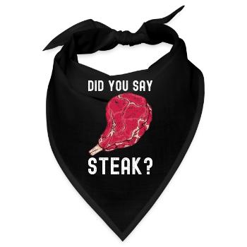 Steak - Bandana - Schwarz - Vorne