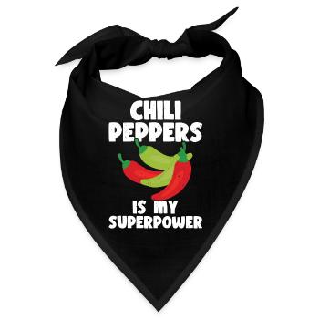 Chili-Pfeffer - Bandana - Schwarz - Vorne