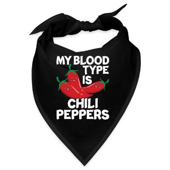 Chili-Pfeffer - Bandana - Schwarz - Vorne