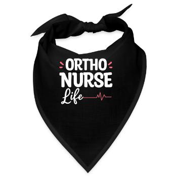 Ortho Nurse Life Orthopädischer Orthopäde RN Krankenschwestern - Bandana - Schwarz - Vorne