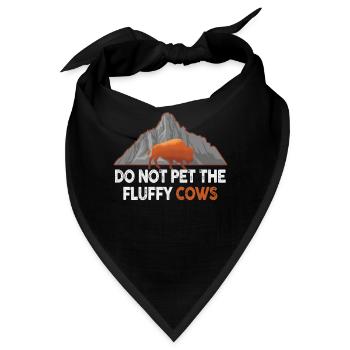 Streicheln Sie nicht die flauschigen Kühe - Bandana - Schwarz - Vorne