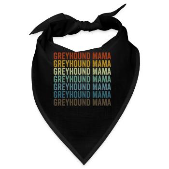 Greyhound Mama Greyhound Hundeliebhaberin Mama - Bandana - Schwarz - Vorne