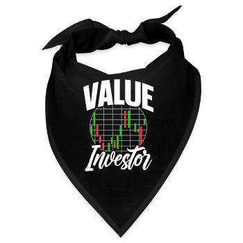 Value Investor Anleger Finanzier Investieren - Bandana - Schwarz - Vorne