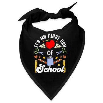 Es Ist Mein Erster Schultag Schule Schulstart - Bandana - Schwarz - Vorne