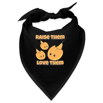Raise Them Love Them Triops Urzeitkrebs - Bandana - Schwarz - Vorne