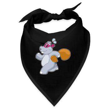 Nilpferd Bandit Geldsack - Bandana - Schwarz - Vorne