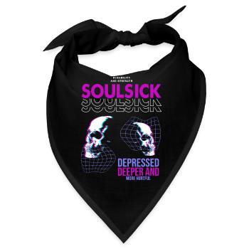 Soulsick Urban Streetwear - Bandana - Schwarz - Vorne