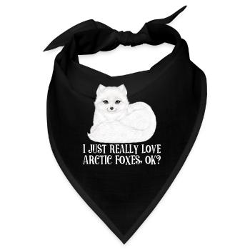 Artic Fuchsliebhaber Aus Arktischer Fuchs - Bandana - Schwarz - Vorne